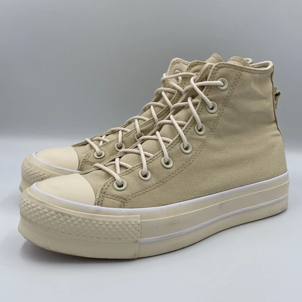 Converse Chuck Taylor All Star Lift Platform High Top Women's 9 Oat Milk A06092C